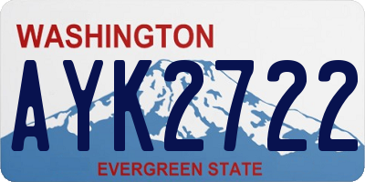 WA license plate AYK2722
