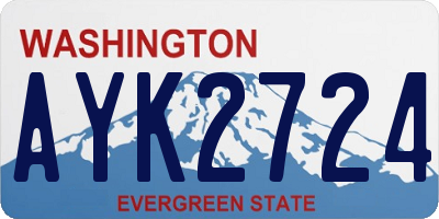 WA license plate AYK2724