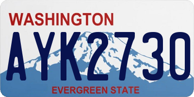 WA license plate AYK2730