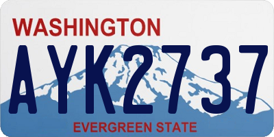 WA license plate AYK2737