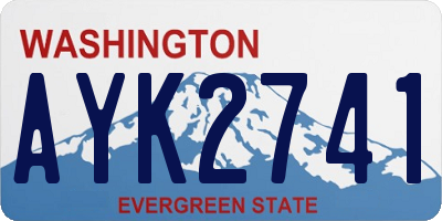 WA license plate AYK2741