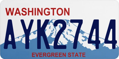 WA license plate AYK2744