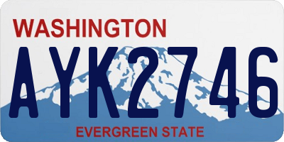 WA license plate AYK2746