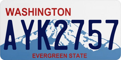 WA license plate AYK2757