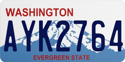 WA license plate AYK2764