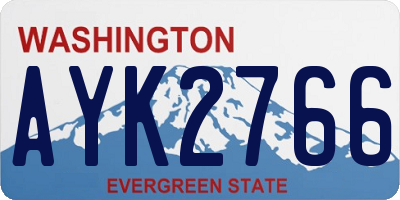 WA license plate AYK2766