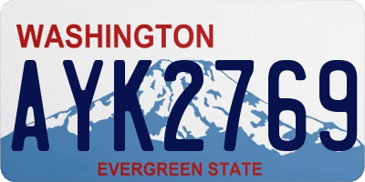 WA license plate AYK2769