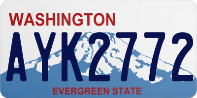 WA license plate AYK2772