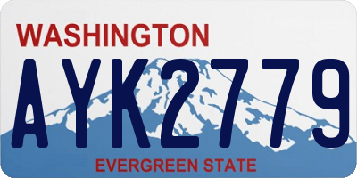 WA license plate AYK2779