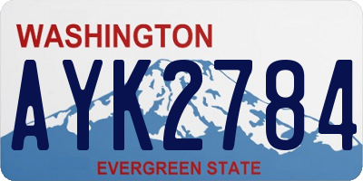 WA license plate AYK2784