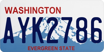 WA license plate AYK2786