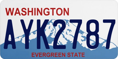 WA license plate AYK2787