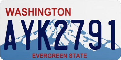 WA license plate AYK2791