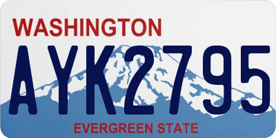 WA license plate AYK2795