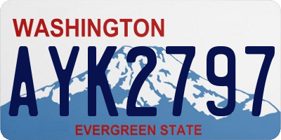 WA license plate AYK2797