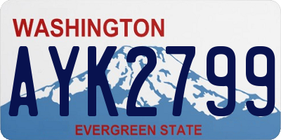 WA license plate AYK2799