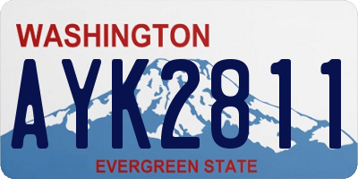 WA license plate AYK2811