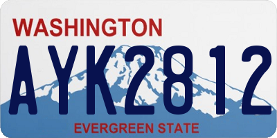 WA license plate AYK2812