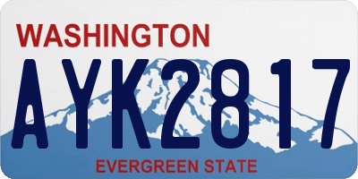 WA license plate AYK2817