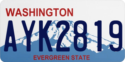 WA license plate AYK2819