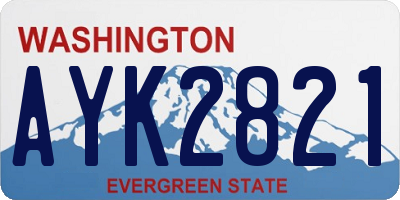 WA license plate AYK2821