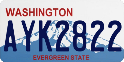 WA license plate AYK2822