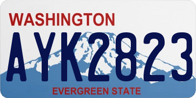 WA license plate AYK2823