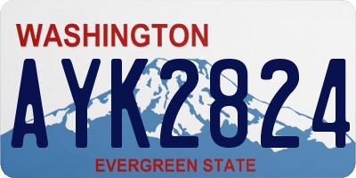 WA license plate AYK2824