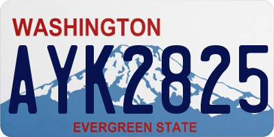 WA license plate AYK2825