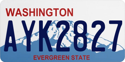 WA license plate AYK2827
