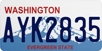 WA license plate AYK2835