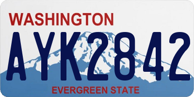 WA license plate AYK2842