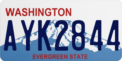 WA license plate AYK2844