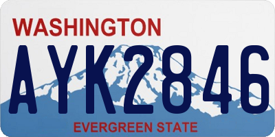 WA license plate AYK2846