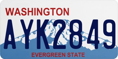 WA license plate AYK2849