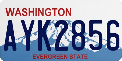 WA license plate AYK2856