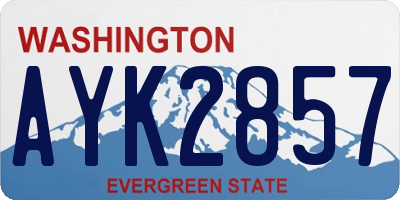 WA license plate AYK2857