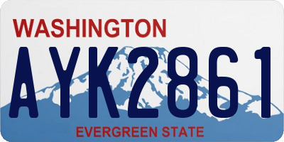 WA license plate AYK2861