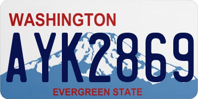 WA license plate AYK2869