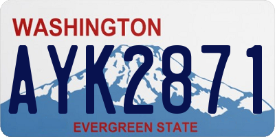 WA license plate AYK2871