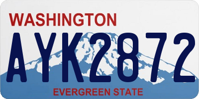 WA license plate AYK2872