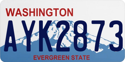 WA license plate AYK2873