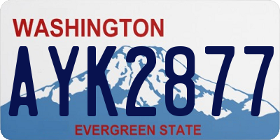 WA license plate AYK2877