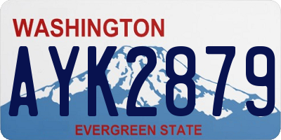 WA license plate AYK2879
