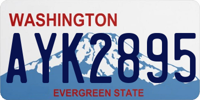 WA license plate AYK2895
