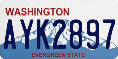 WA license plate AYK2897