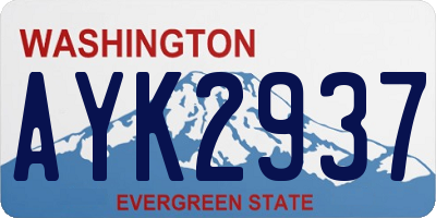 WA license plate AYK2937