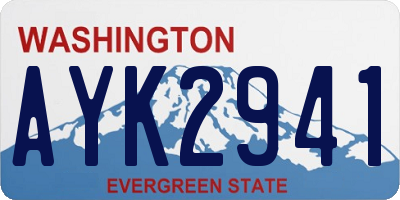 WA license plate AYK2941