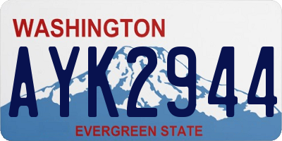 WA license plate AYK2944