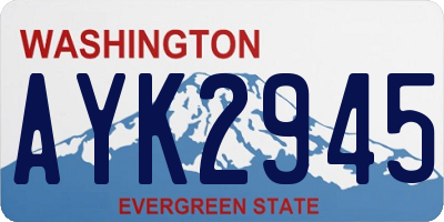 WA license plate AYK2945